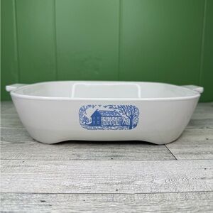 Corning Ware browning skillet "Colonial House" pattern